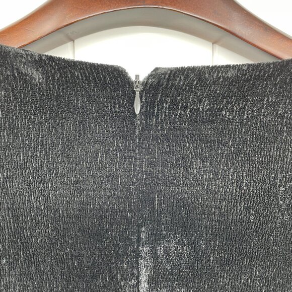 Vintage 80s Nina Ricci Black Sheath Long Sleeve Dress Square Neckline | M 40 - Picture 12 of 16